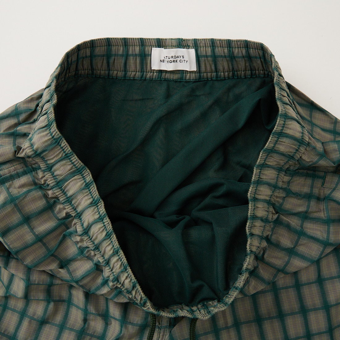 Saturdays NYC [サタデーズ ニューヨークシティ] TIMOTHY チェックスイムショーツ [BBS26020] GREEN