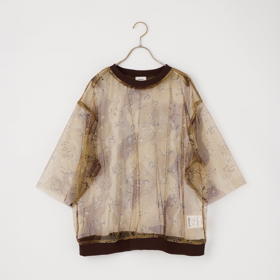 ODDMENT [オッドメント] メッシュネットTシャツ [INDIVI-NET-TEE] DESERT