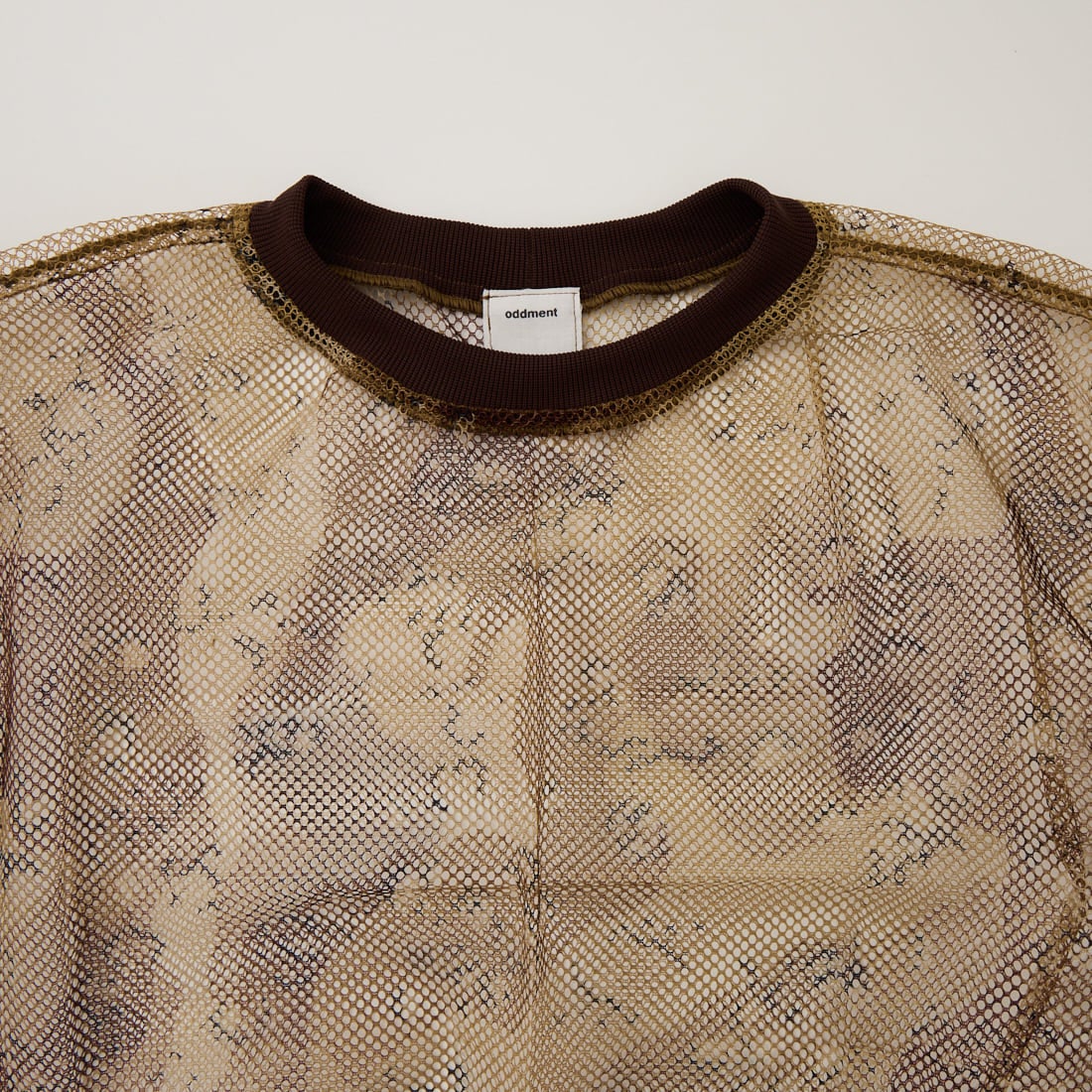 ODDMENT [オッドメント] メッシュネットTシャツ [INDIVI-NET-TEE] DESERT