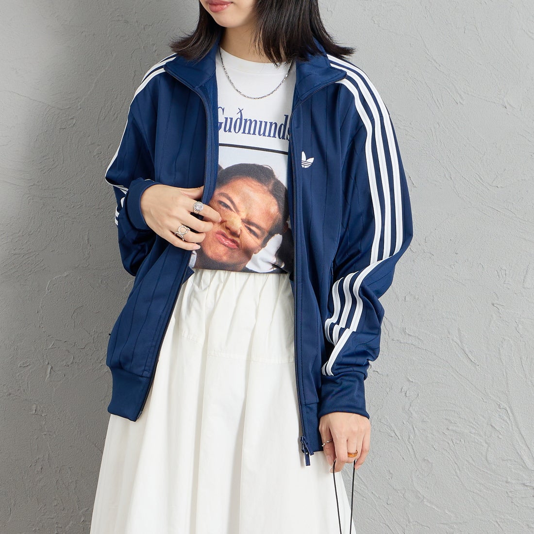 adidas Originals [アディダス オリジナルス] ファイヤーバード トラックジャケット(限定展開) [HM365-JF] KE4128 &&モデル身長：162cm 着用サイズ：S&&