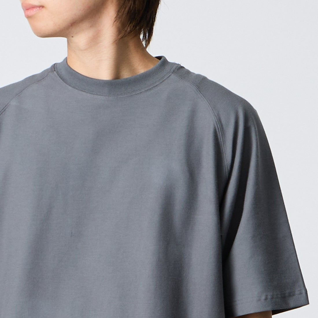 Jeans Factory Clothes [ジーンズファクトリークローズ] TECH WEAR クールリカバーTシャツ [JFC-262-004] CHARCOAL &&モデル身長：177cm 着用サイズ：M&&
