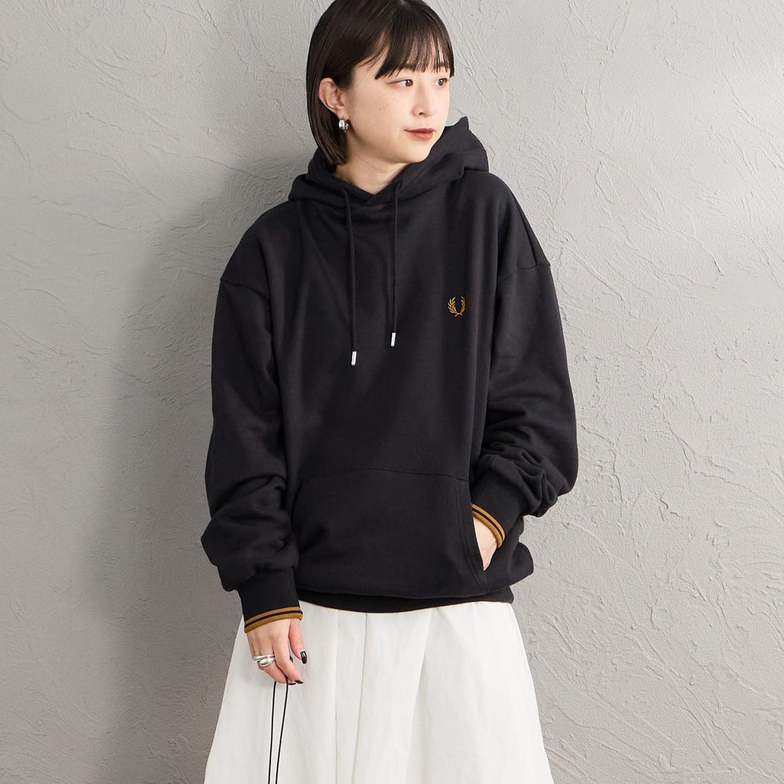 BLACK/D.CA&&モデル身長：150cm 着用サイズ：S&&