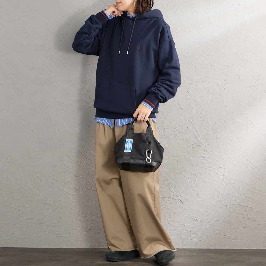 予約商品】FRED PERRY [フレッドペリー] 別注 フードロゴ刺繍