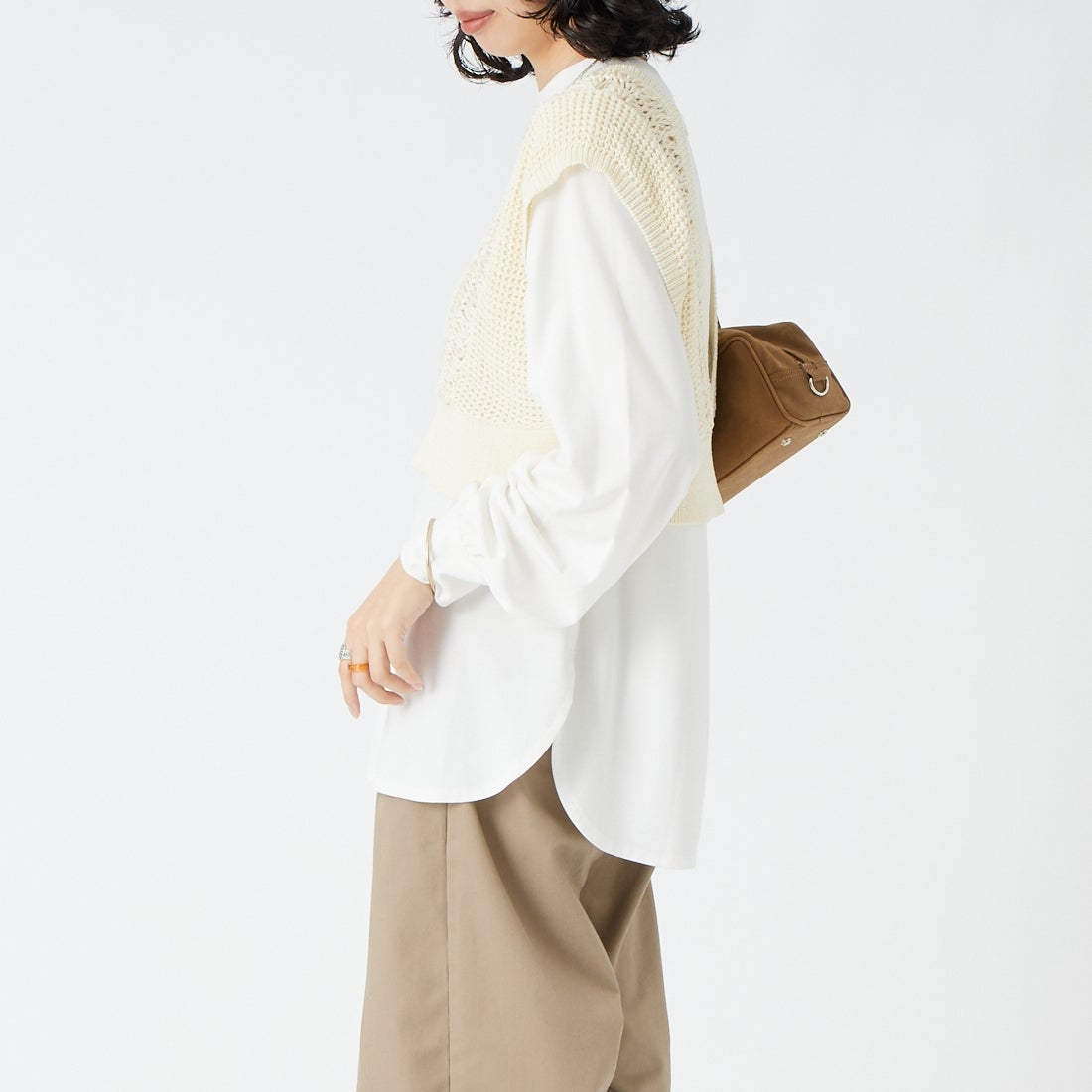 CHIGNON [シニヨン] ヘアピンレースドッキングベスト [9563-691DP
