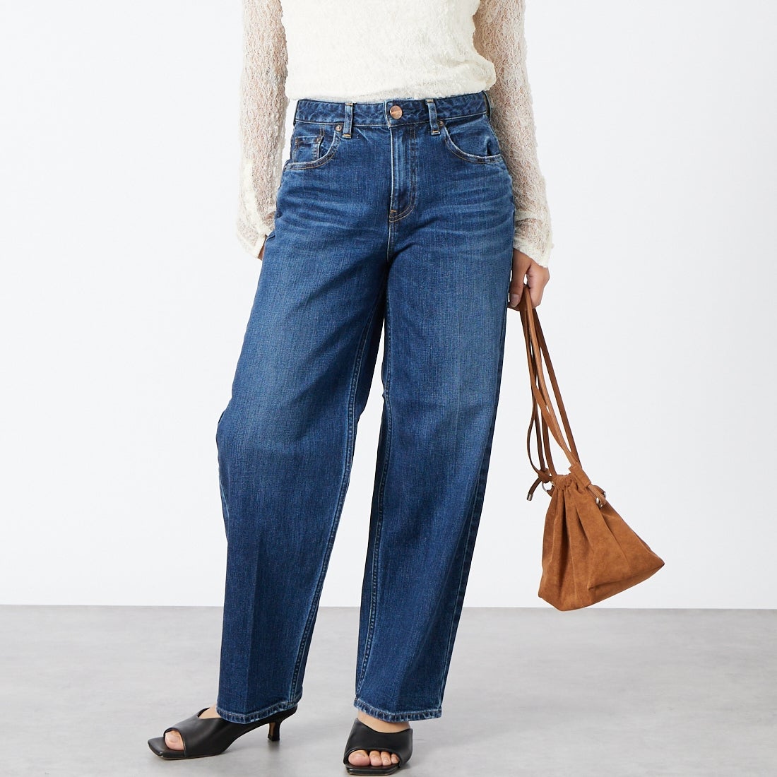 RED CARD TOKYO [レッドカード トーキョー] Seattle カーブデニム [12W14101DKU] A-STN DARK &&モデル身長：162cm 着用サイズ：22&&