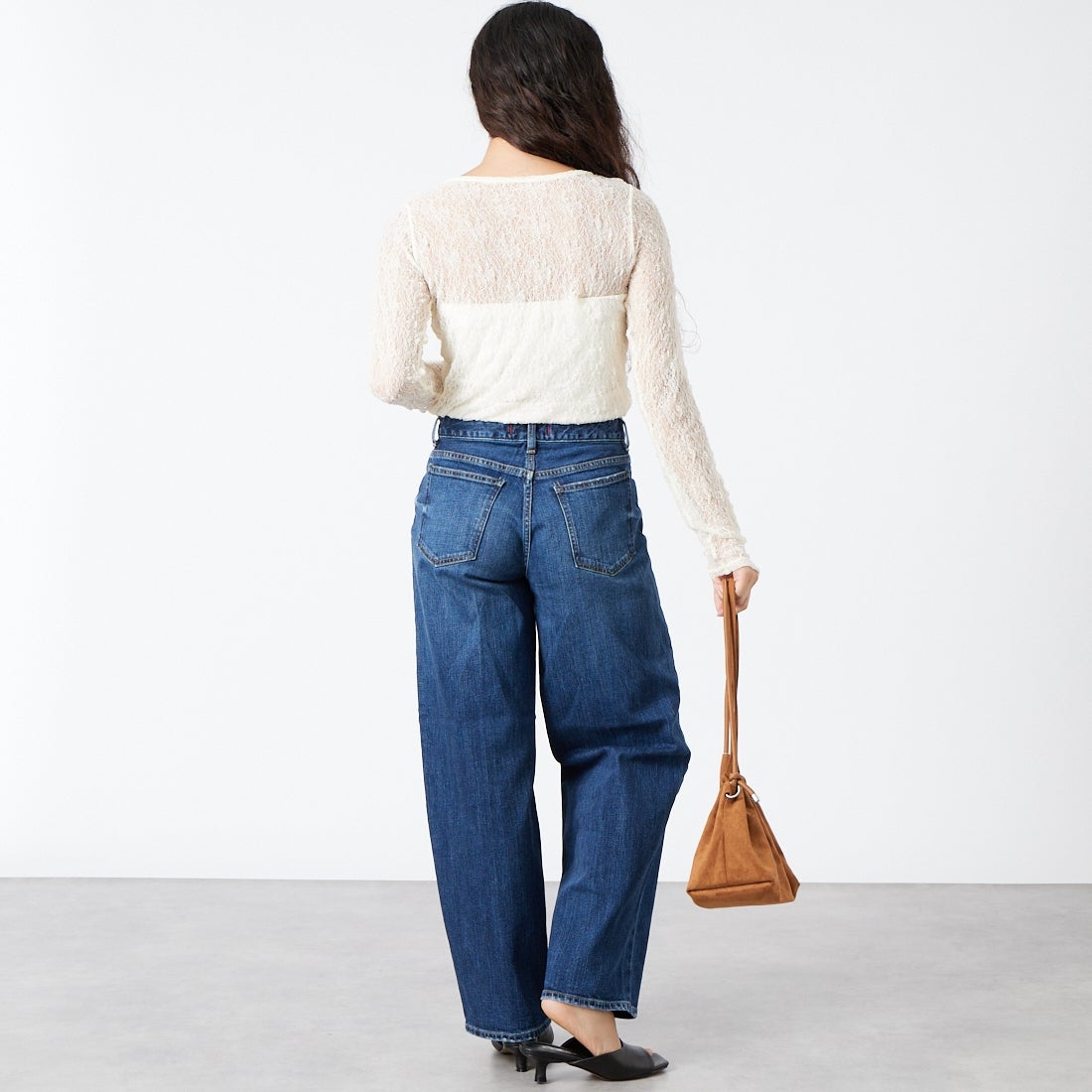 RED CARD TOKYO [レッドカード トーキョー] Seattle カーブデニム [12W14101DKU] A-STN DARK &&モデル身長：162cm 着用サイズ：22&&