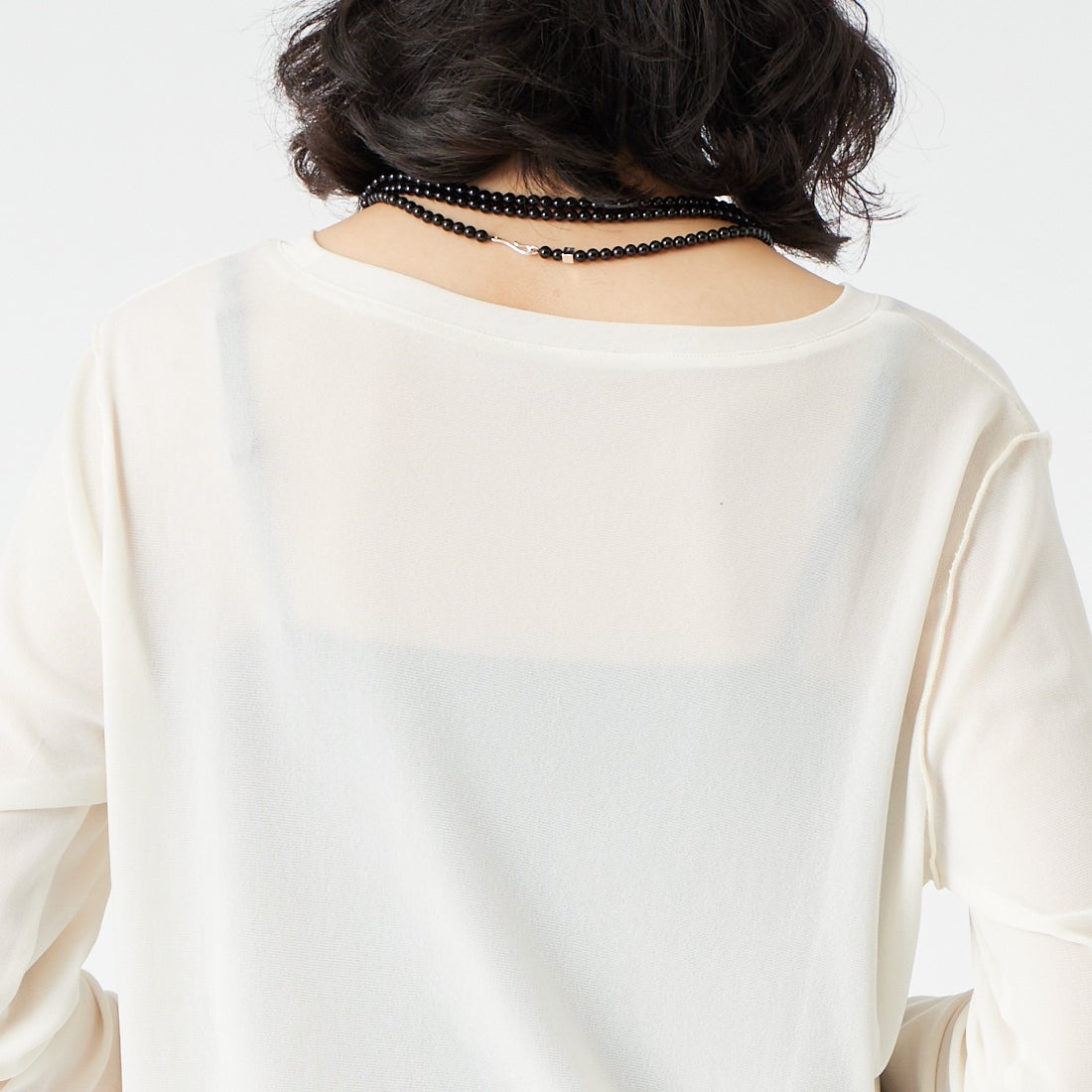CHIGNON [シニヨン] 丸玉マルチWAYネックレス [0063-735SH] BK/SILVER