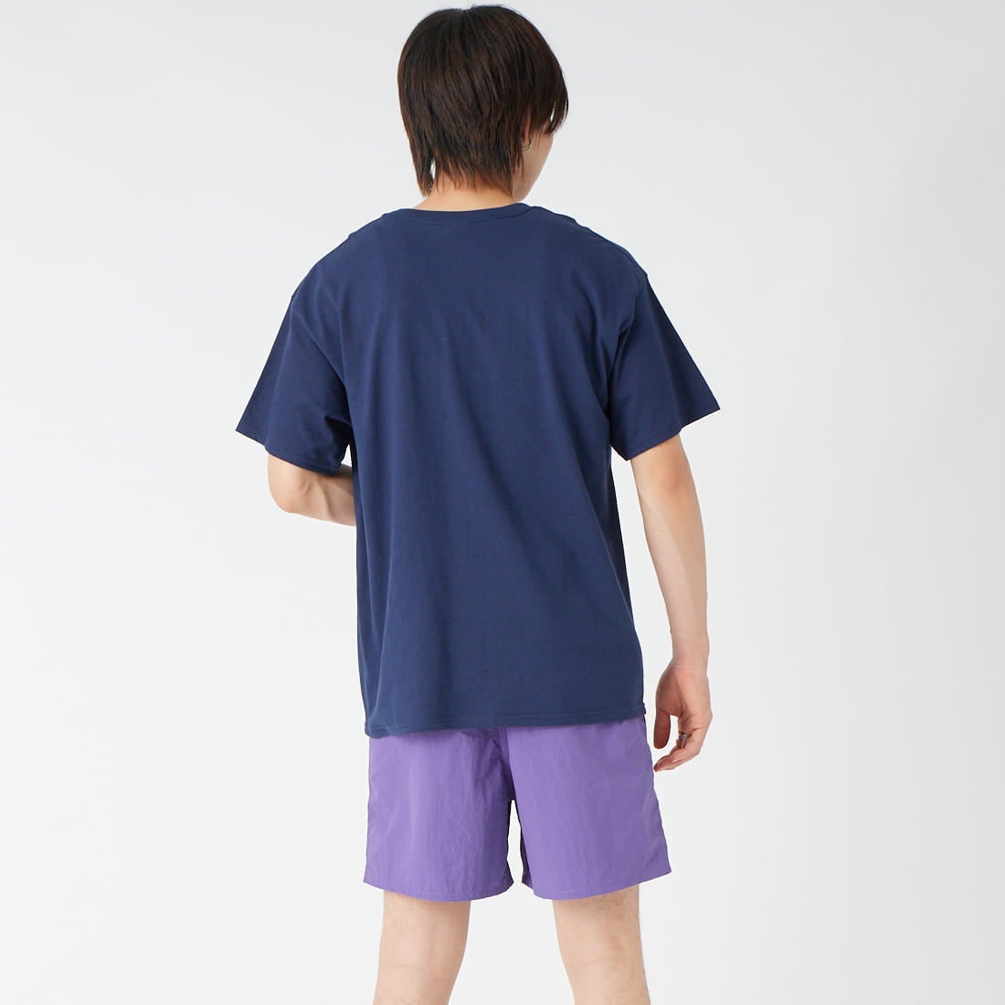 SCREEN STARS [スクリーンスターズ] 別注 偉人プリントTシャツ [26SS-SSBTGRIN-JF] NAVY &&モデル身長：177cm 着用サイズ：M&&