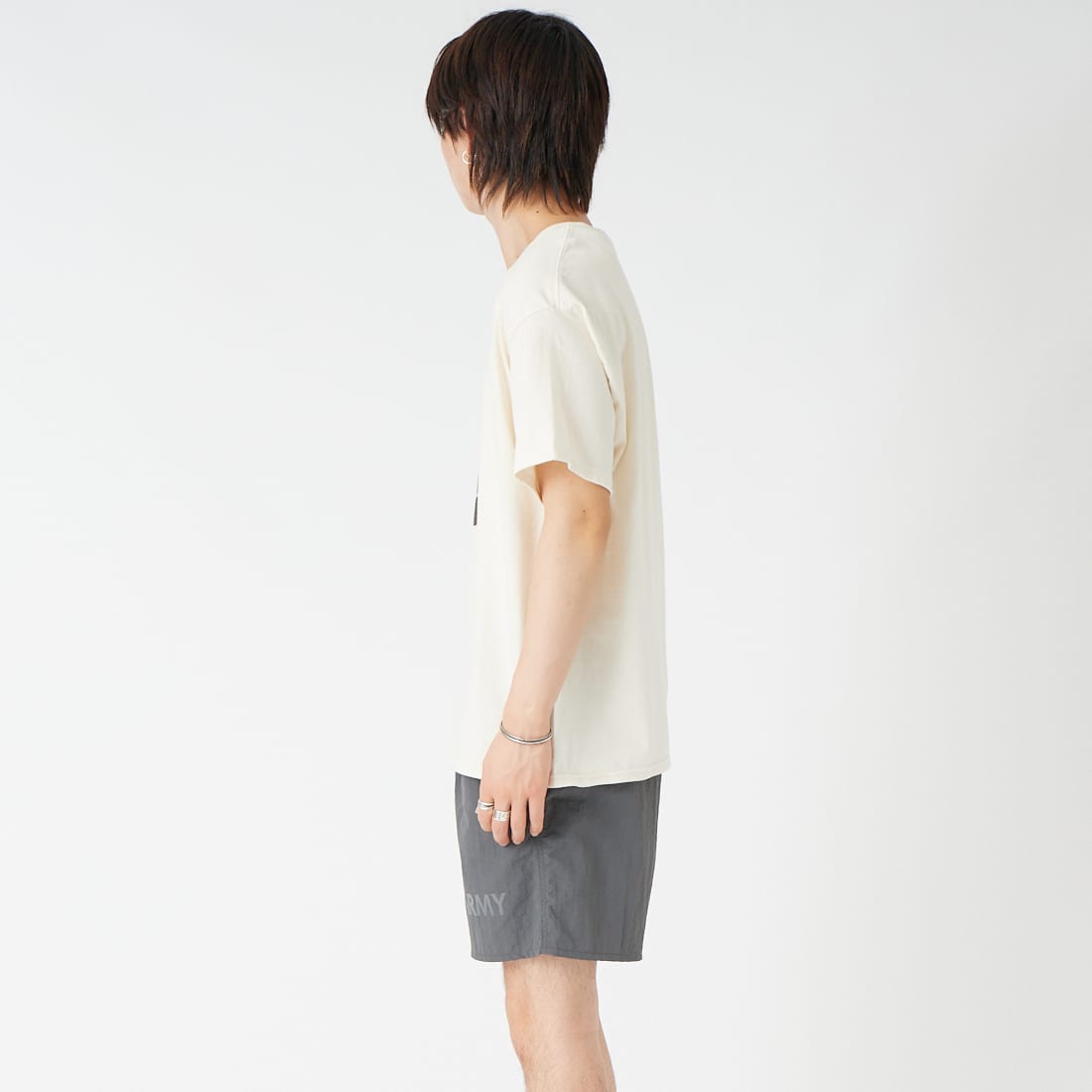 SCREEN STARS [スクリーンスターズ] 別注 偉人プリントTシャツ [26SS-SSBTGRIN-JF] NATURAL1 &&モデル身長：177cm 着用サイズ：M&&