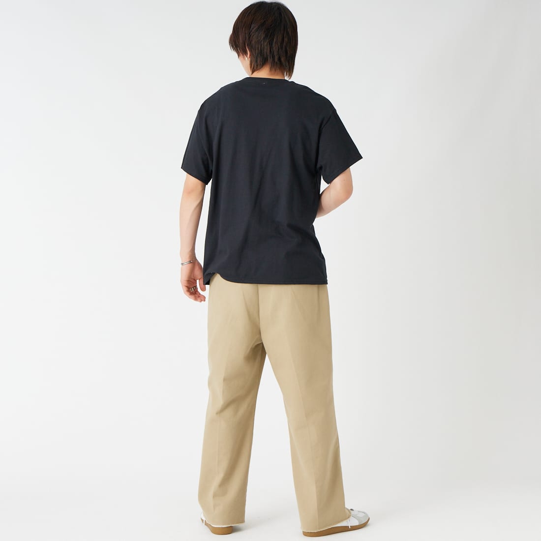 SCREEN STARS [スクリーンスターズ] 別注 偉人プリントTシャツ [26SS-SSBTGRIN-JF] BLACK &&モデル身長：177cm 着用サイズ：M&&