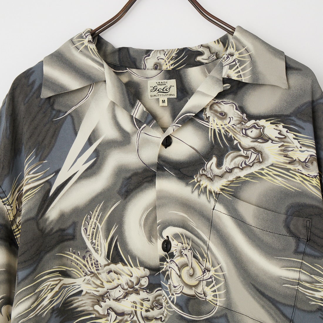 GOLD [ゴールド] ドラゴンアロハシャツ [GL39653] 119 BLACK