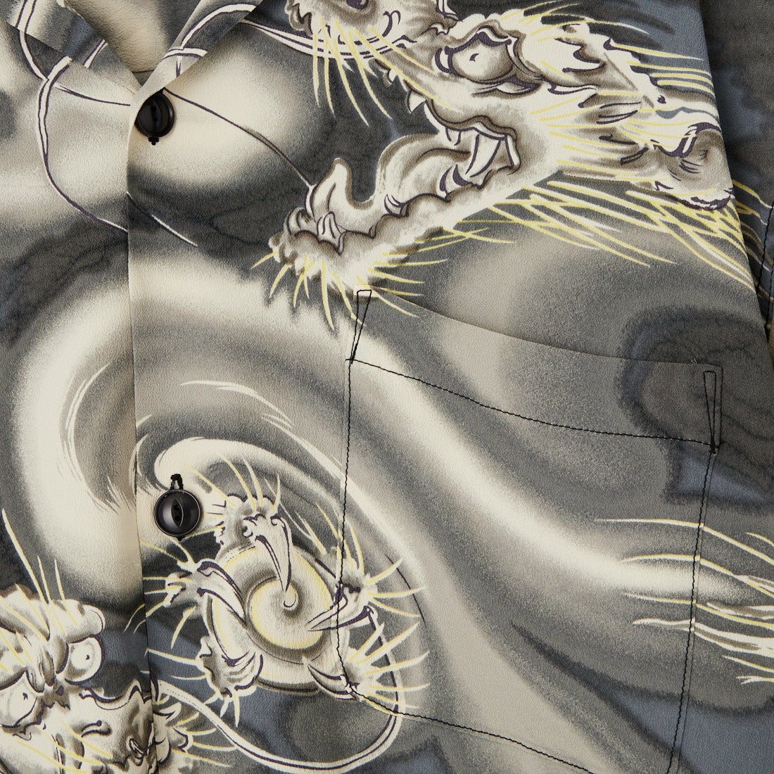 GOLD [ゴールド] ドラゴンアロハシャツ [GL39653] 119 BLACK