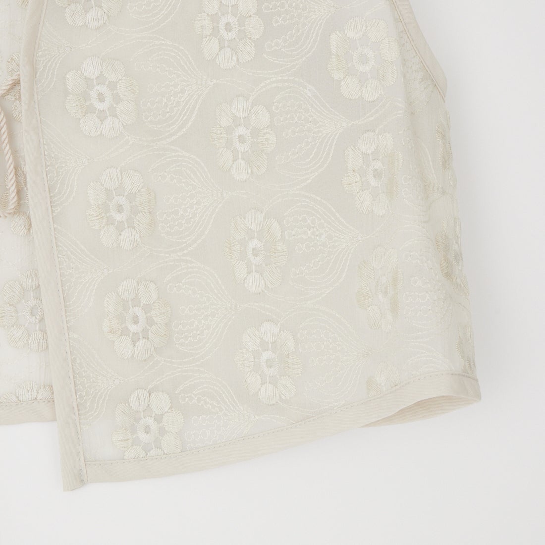 Kelen [ケレン] シアー花柄モチーフ刺繍ベスト BOGO [LKL26SBL2285] FADEGRAY