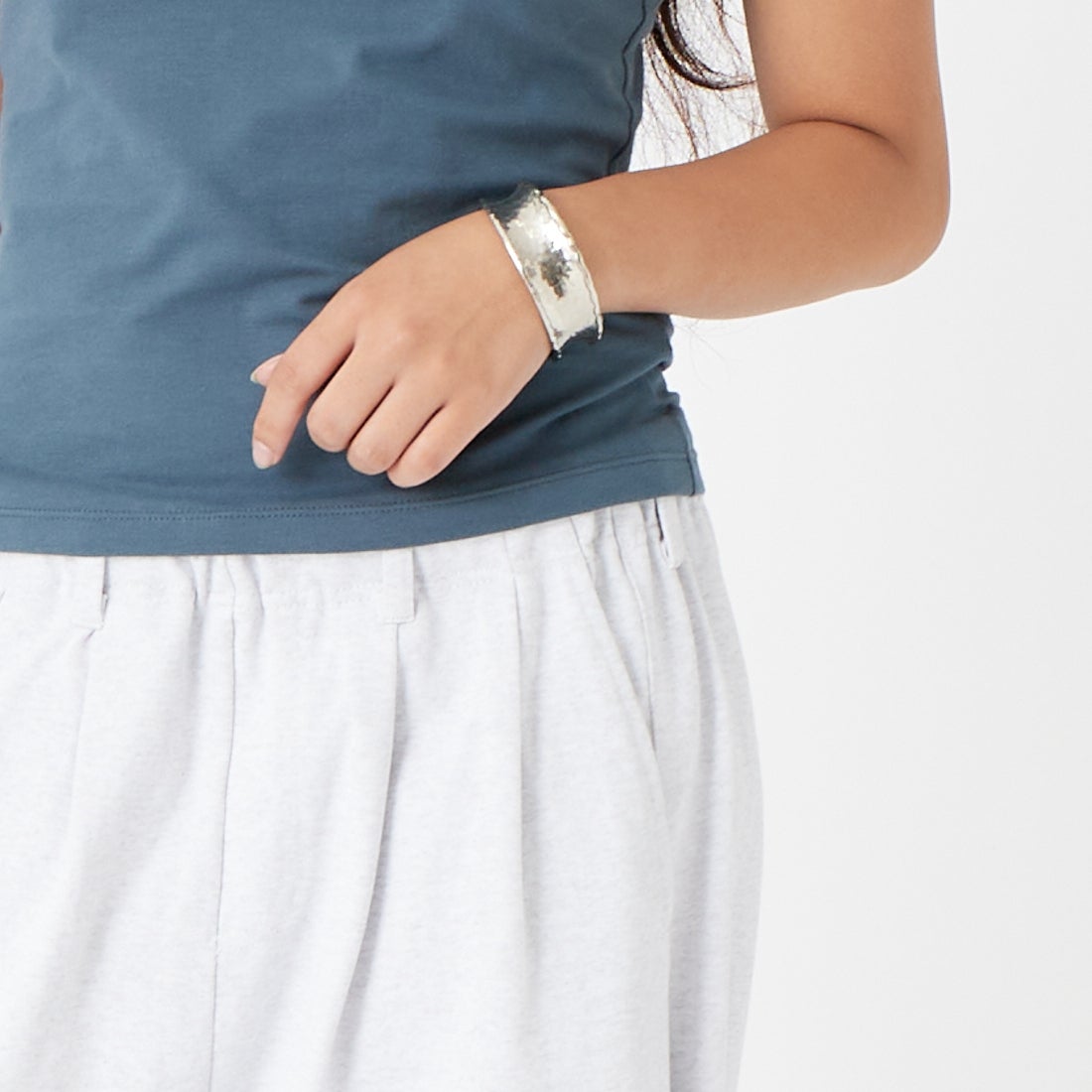 Calvin Klein [カルバンクライン] ショートスリーブ スリムロゴリンガーTシャツ [47G803G] CEG &&モデル身長：162cm 着用サイズ：XS&&