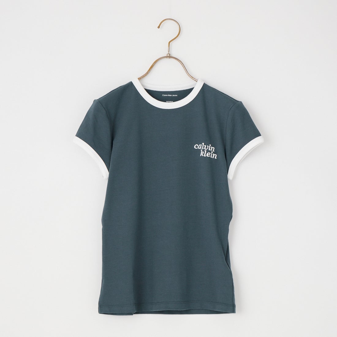 Calvin Klein [カルバンクライン] ショートスリーブ スリムロゴリンガーTシャツ [47G803G] CEG