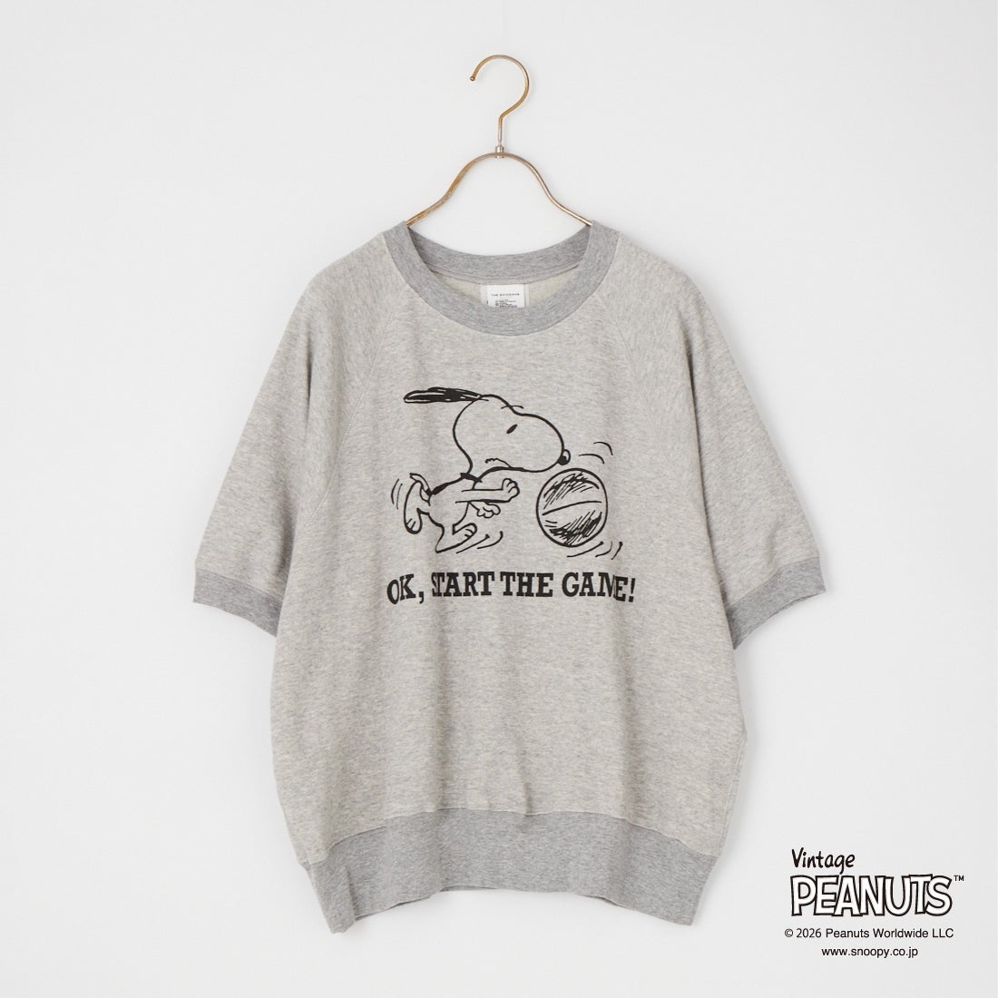 THE SHINZONE [ザ シンゾーン] PEANUTS ハーフスリーブスウェット [26MMSCU17] 06 GRAY