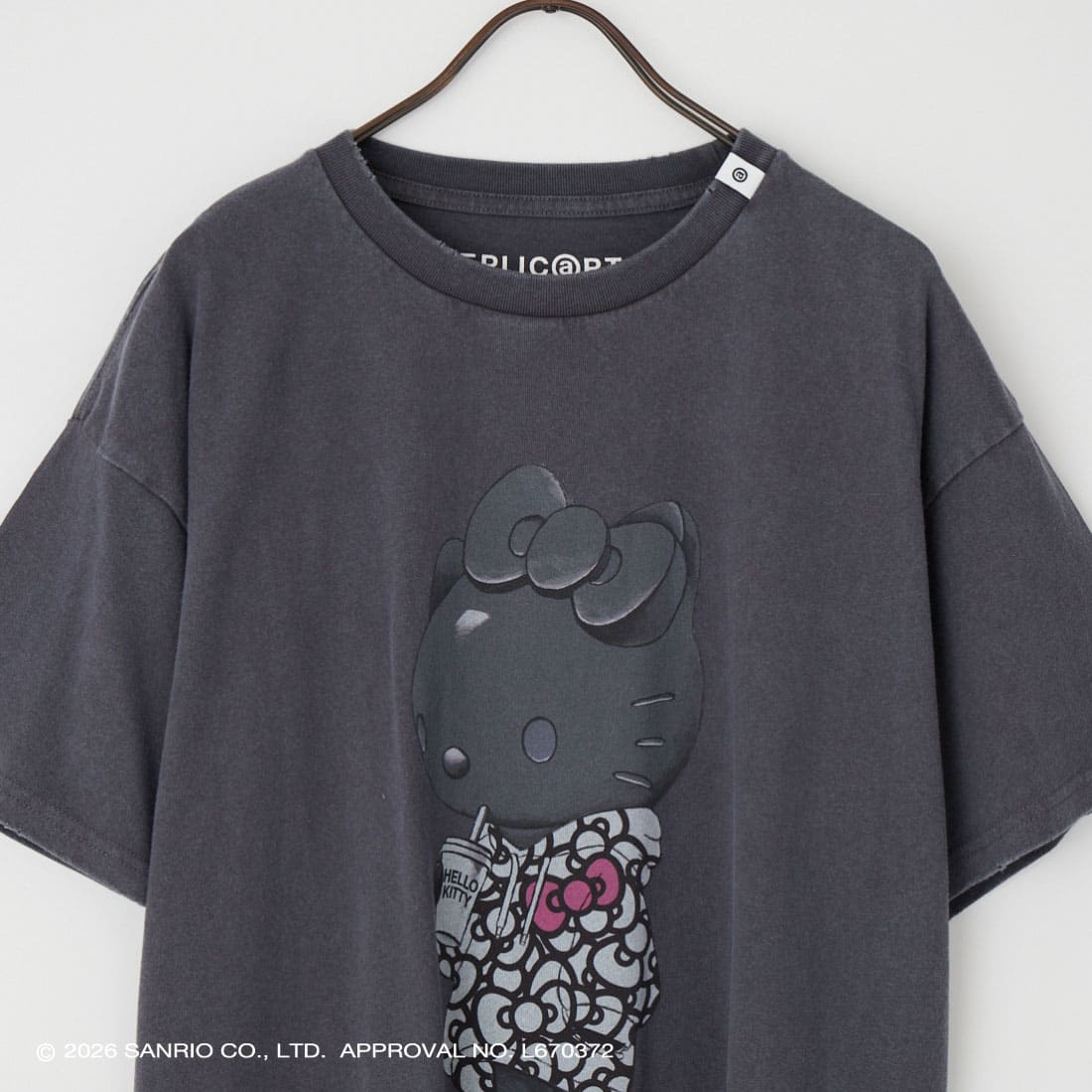 REPLICaRT [レプリカート] KITTY RIBBON HOODIE ショートスリーブTシャツ [RP-KT-002] CHA