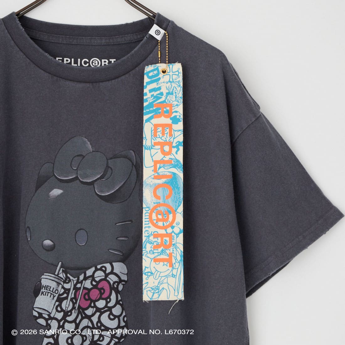 REPLICaRT [レプリカート] KITTY RIBBON HOODIE ショートスリーブTシャツ [RP-KT-002] CHA