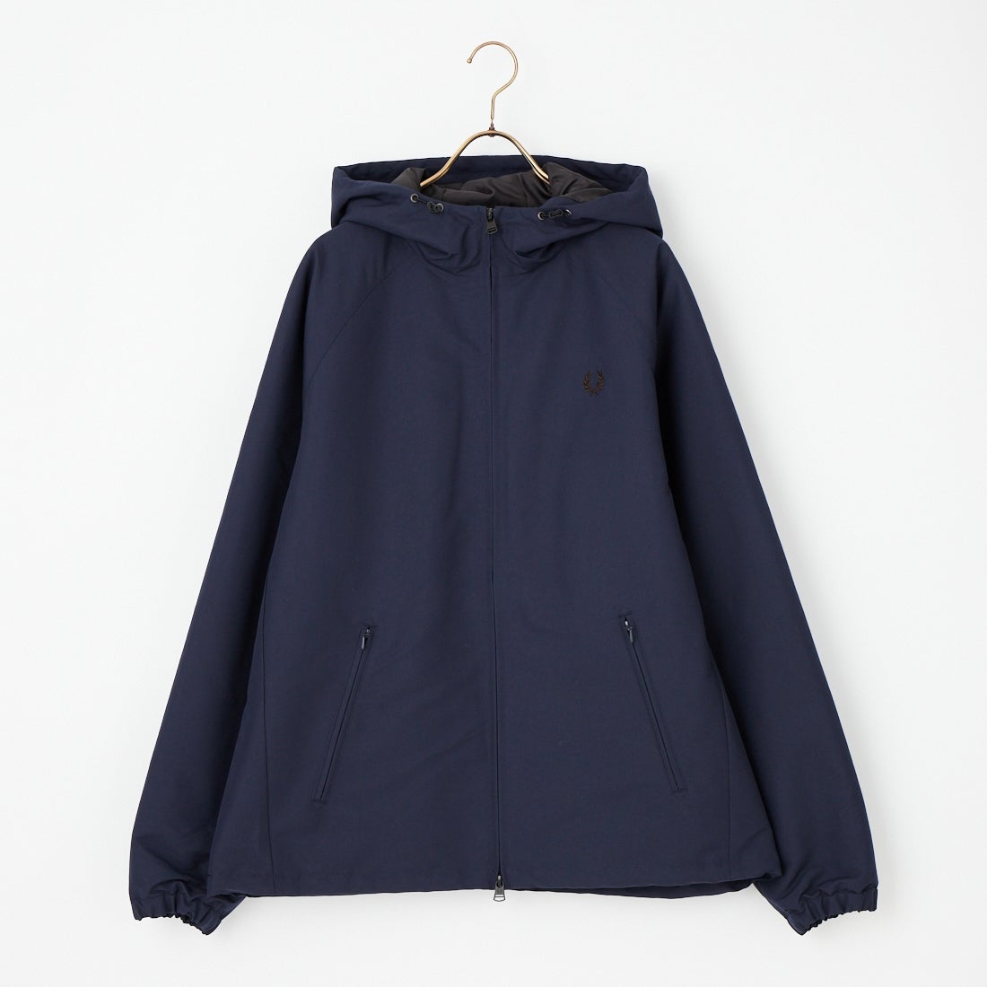 FRED PERRY [フレッドペリー] 別注 パデッド フード刺繍シェルジャケット [FPM-26A-002JF] NAVY/RICH