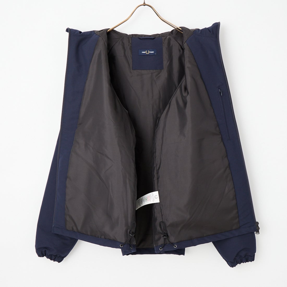 FRED PERRY [フレッドペリー] 別注 パデッド フード刺繍シェルジャケット [FPM-26A-002JF] NAVY/RICH