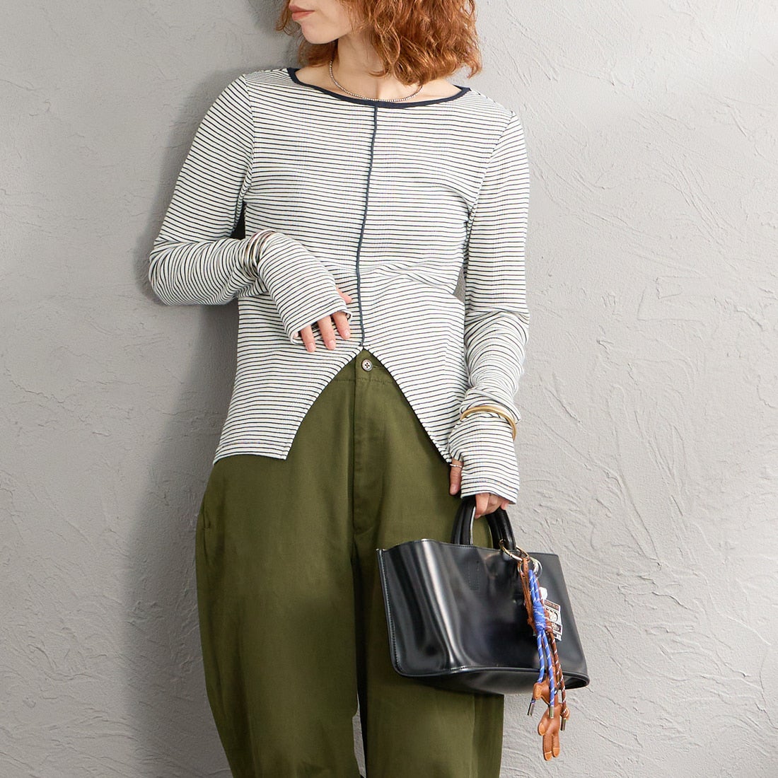 NAVY&&モデル身長：158cm 着用サイズ：F&&