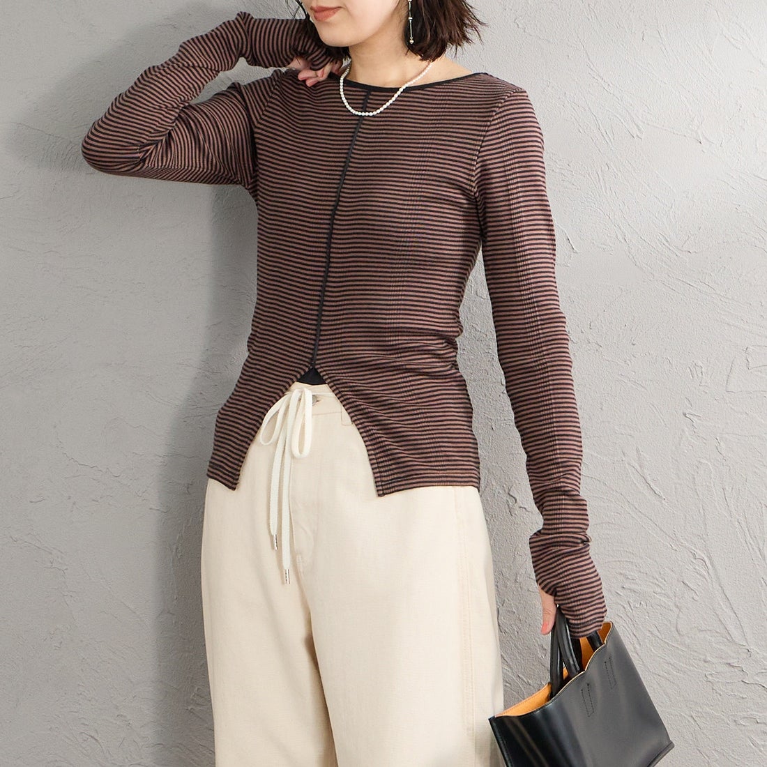BROWN&&モデル身長：160cm 着用サイズ：F&&