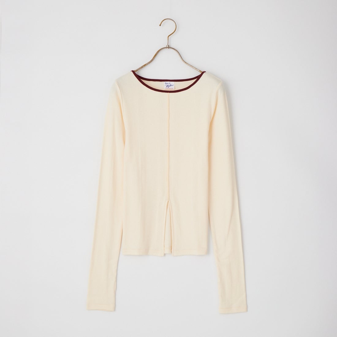 Robert P.Miller [ロバートピーミラー] 別注 スリット入り ボートネックカットソー [RM264-2042IN-JF] IVORY