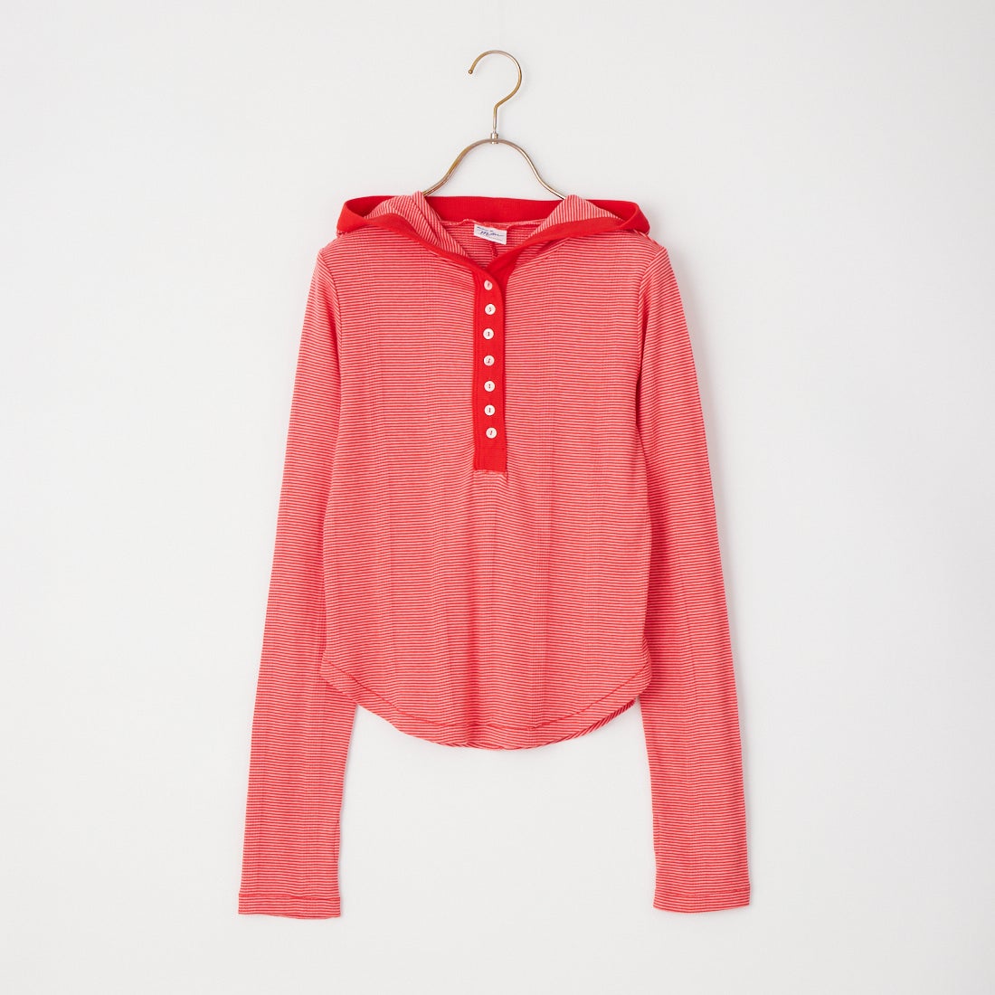 Robert P.Miller [ロバートピーミラー] 別注 ヘンリーネックフードカットソー [RM264-2283IN-JF] CHERRY