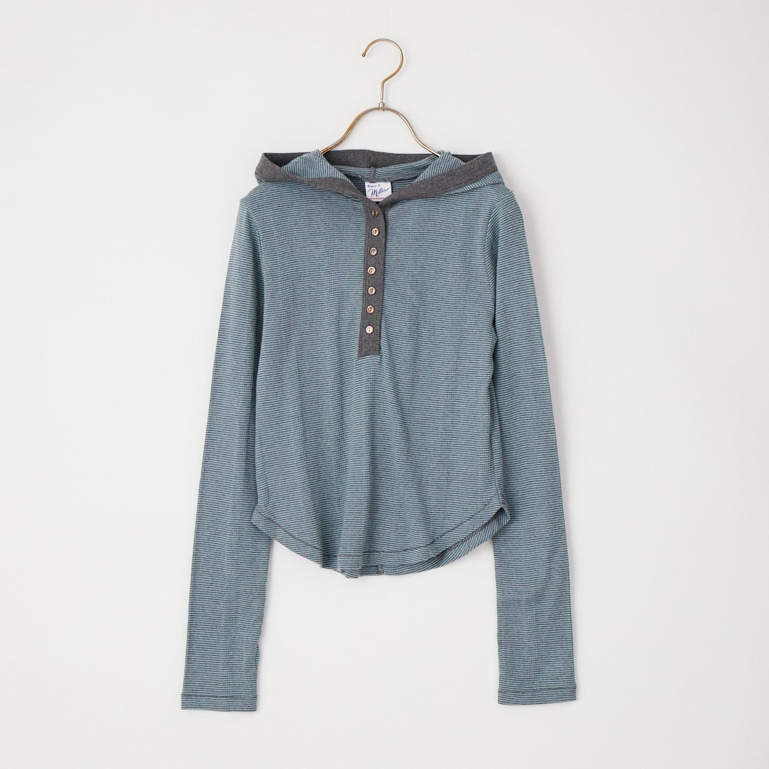 Robert P.Miller [ロバートピーミラー] 別注 ヘンリーネックフードカットソー [RM264-2283IN-JF] CLOUD