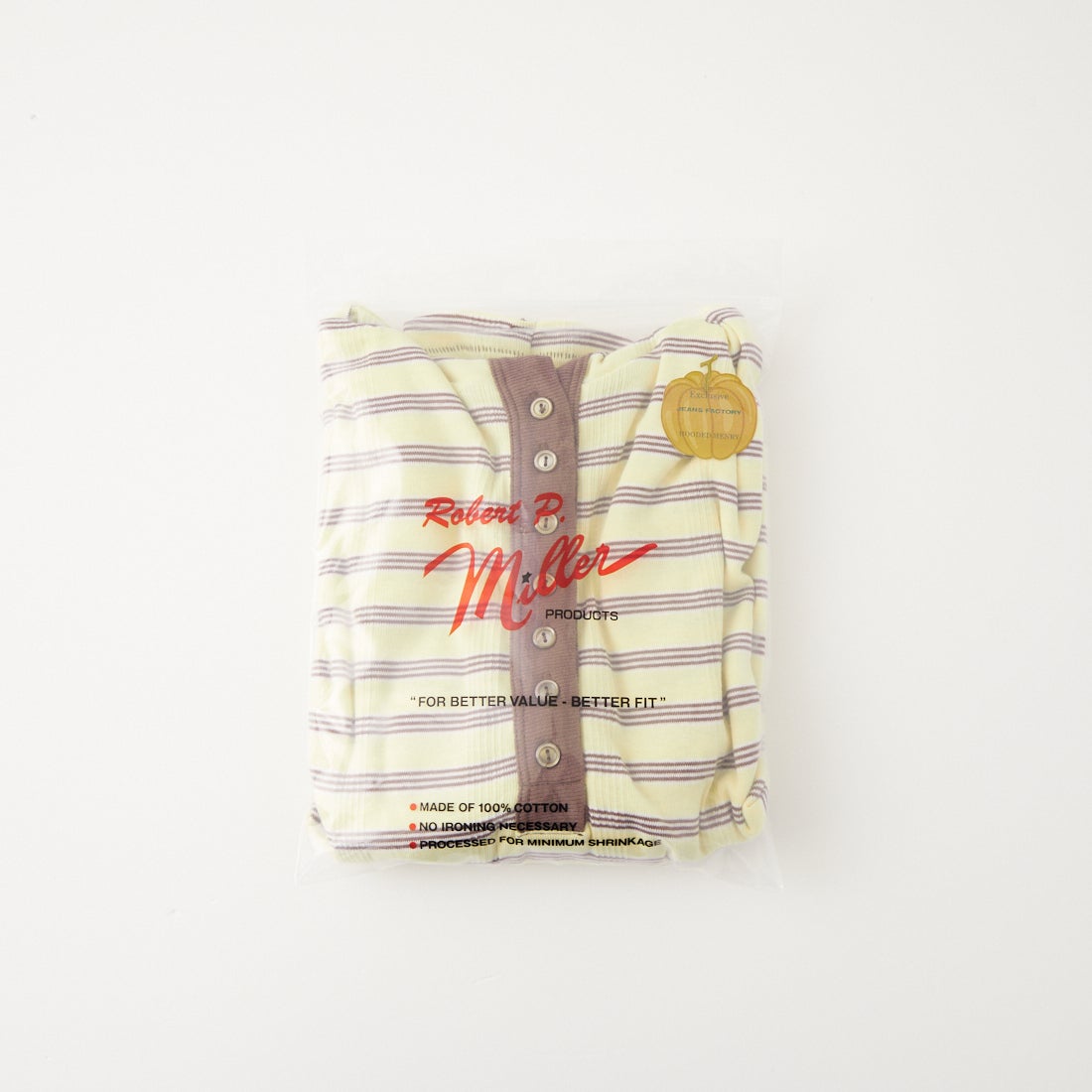 Robert P.Miller [ロバートピーミラー] 別注 ヘンリーネックフードカットソー [RM264-2283IN-JF] BANANA