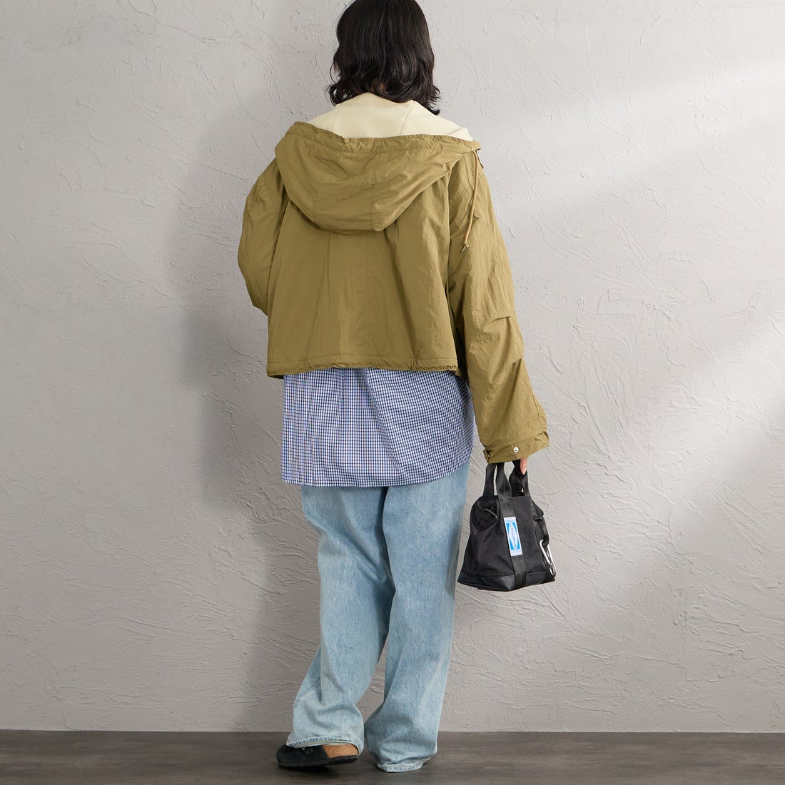 MILITARY [ミリタリー] 別注 裏フリース ショート丈モッズジャケット [1010-26789000-JF] 35 TAUPE &&モデル身長：162cm 着用サイズ：M&&
