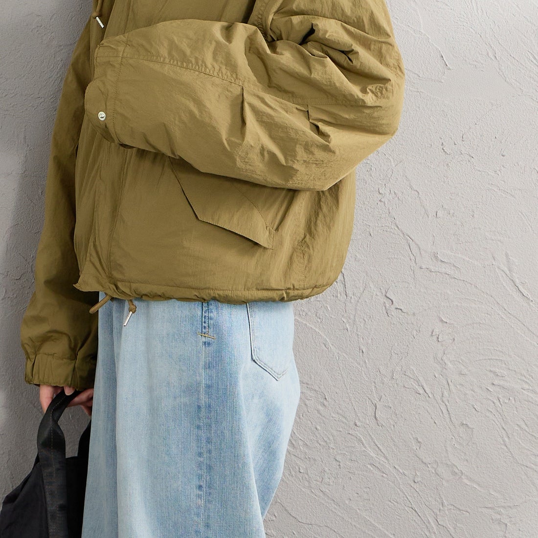 MILITARY [ミリタリー] 別注 裏フリース ショート丈モッズジャケット [1010-26789000-JF] 35 TAUPE &&モデル身長：162cm 着用サイズ：M&&