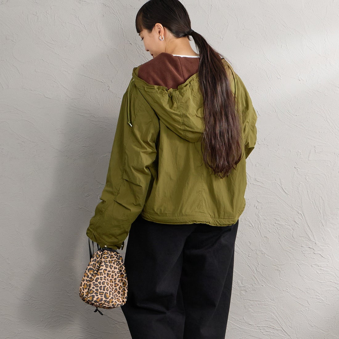 MILITARY [ミリタリー] 別注 裏フリース ショート丈モッズジャケット [1010-26789000-JF] 40 OLIVE &&モデル身長：156cm 着用サイズ：M&&