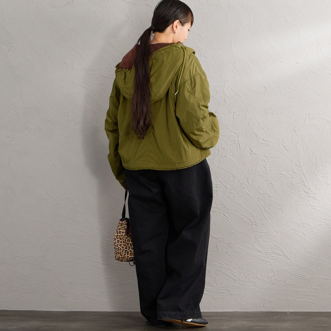 MILITARY [ミリタリー] 別注 裏フリース ショート丈モッズジャケット [1010-26789000-JF] 40 OLIVE &&モデル身長：156cm 着用サイズ：M&&