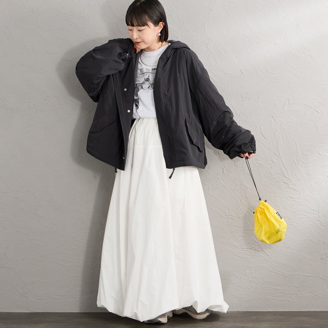 MILITARY [ミリタリー] 別注 裏フリース ショート丈モッズジャケット [1010-26789000-JF] 01 BLACK &&モデル身長：150cm 着用サイズ：M&&