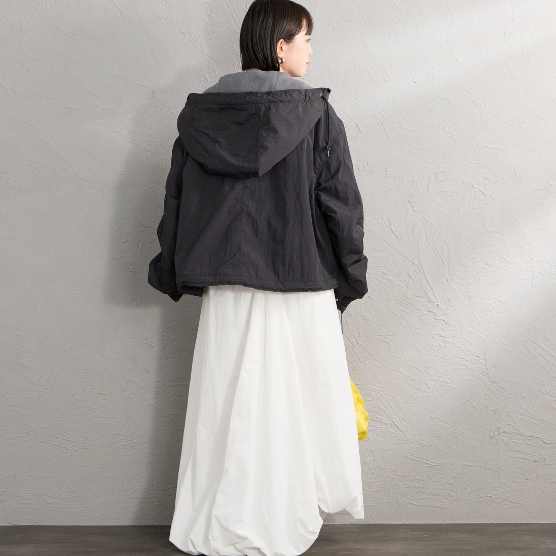 MILITARY [ミリタリー] 別注 裏フリース ショート丈モッズジャケット [1010-26789000-JF] 01 BLACK &&モデル身長：150cm 着用サイズ：M&&