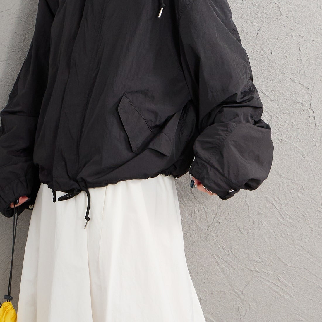 MILITARY [ミリタリー] 別注 裏フリース ショート丈モッズジャケット [1010-26789000-JF] 01 BLACK &&モデル身長：150cm 着用サイズ：M&&