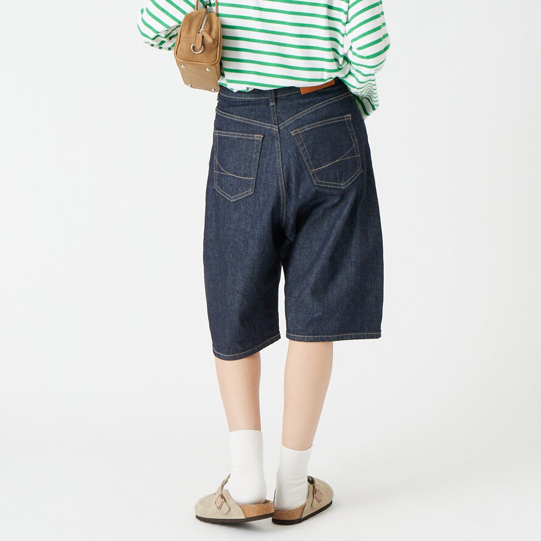 SOMETHING [サムシング] カーブデニムジョーツ [S708] 00 O.W &&モデル身長：162cm 着用サイズ：S&&