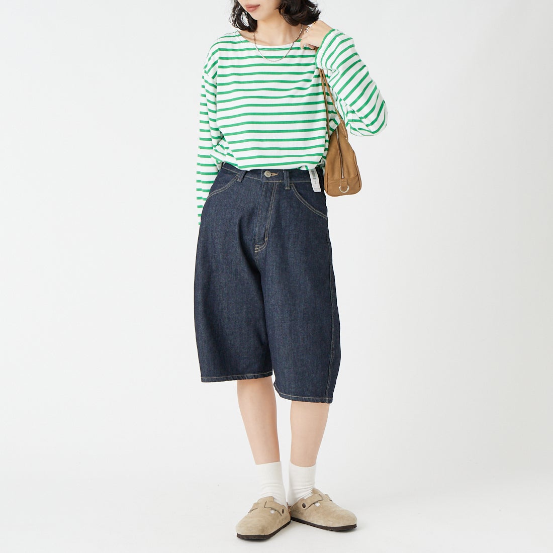SOMETHING [サムシング] カーブデニムジョーツ [S708] 00 O.W &&モデル身長：162cm 着用サイズ：S&&