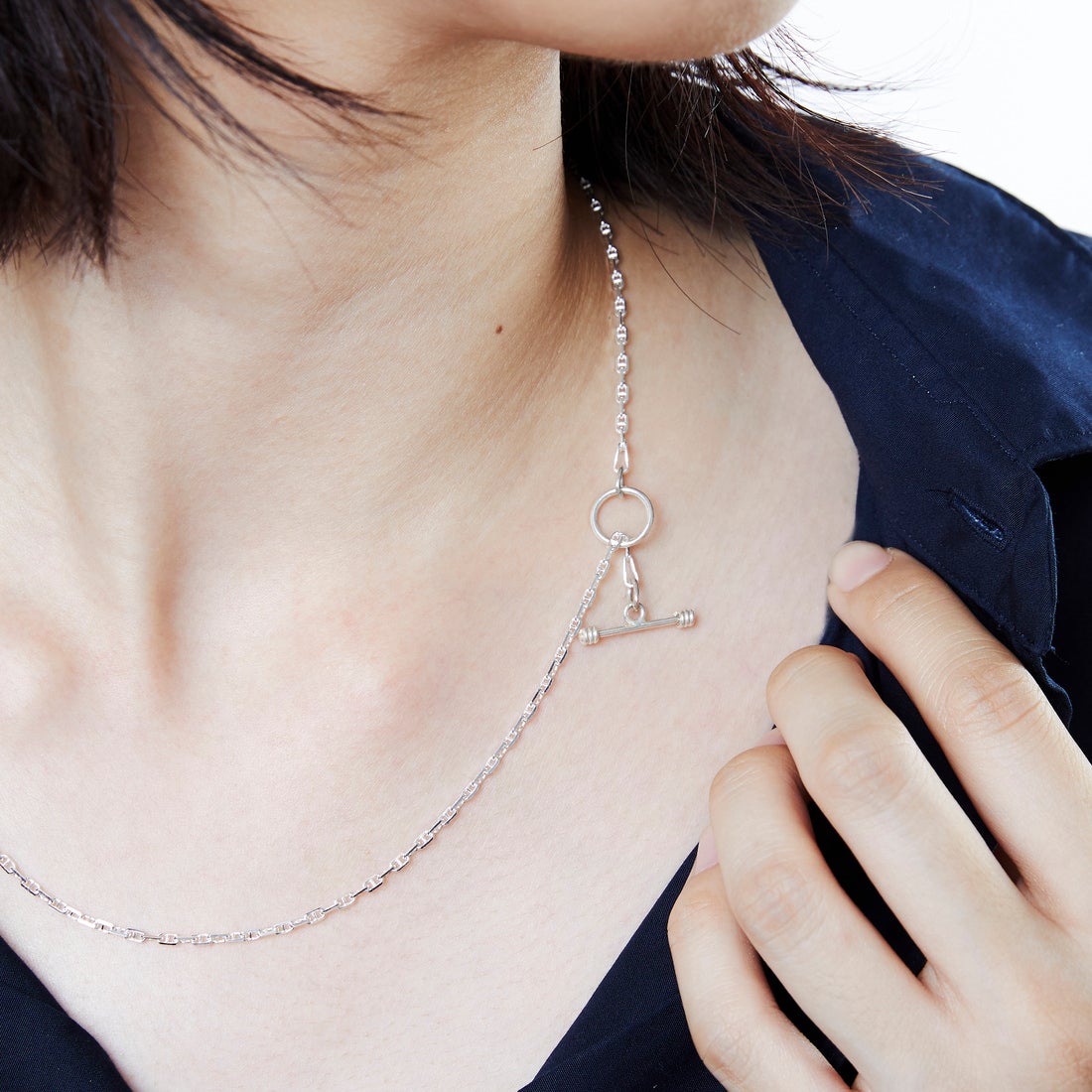 XOLO JEWELRY [ショロジュエリー] タイニーソリッドアンカーリンクネックレス [XON046-60] SILVER