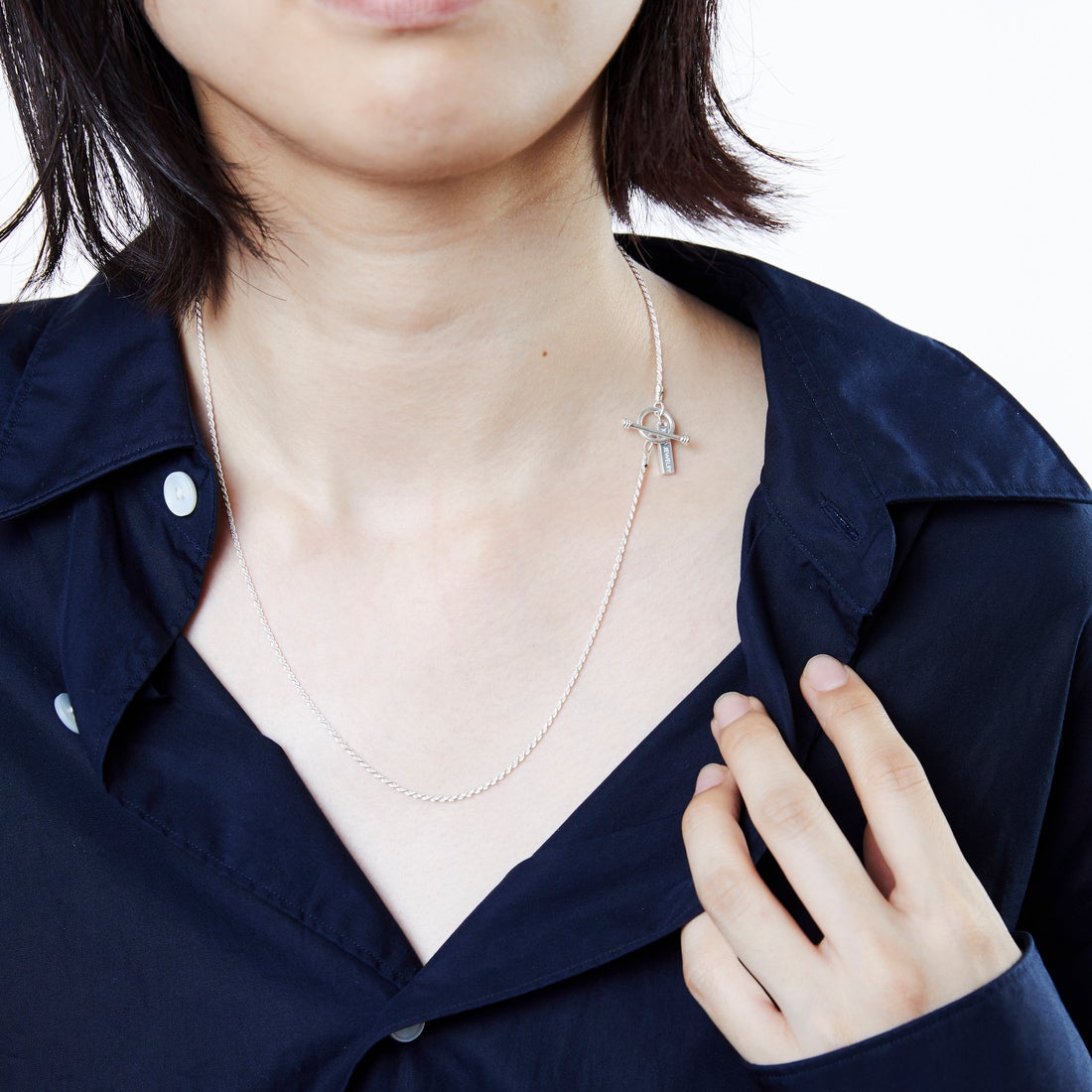 XOLO JEWELRY [ショロジュエリー] タイニーフレンチロープリンクネックレス [XON042-60] SILVER