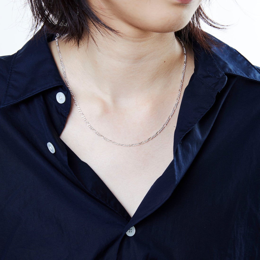XOLO JEWELRY [ショロジュエリー] フィガロリンクネックレス [XON049-60] SILVER