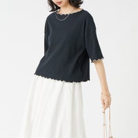 077 ﾌﾞﾗｯｸ&&モデル身長：162cm 着用サイズ：F&&