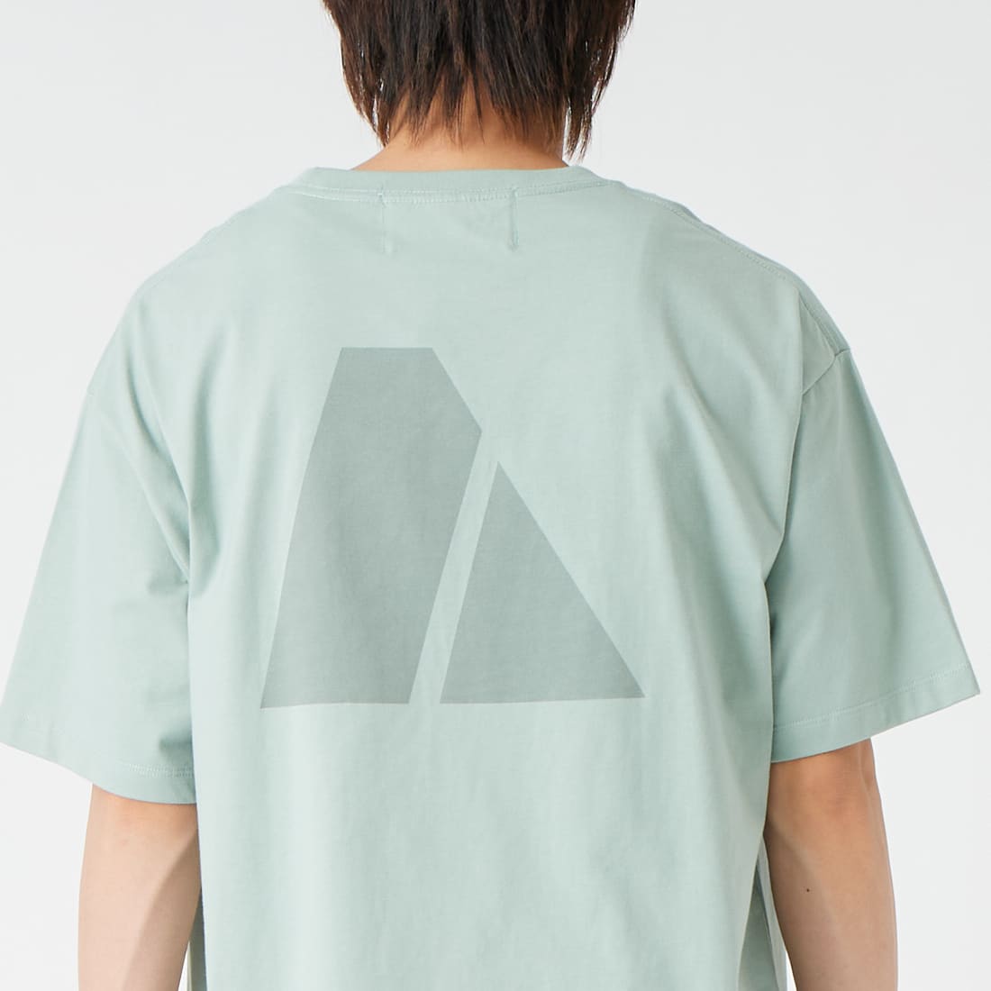 MADE IN STANDARD [メイドインスタンダード] 別注 ARMY ショートスリーブTシャツ [ARMY-TEE-JF] ｽﾓｰｷｰｸﾞﾘｰﾝ &&モデル身長：177cm 着用サイズ：M&&