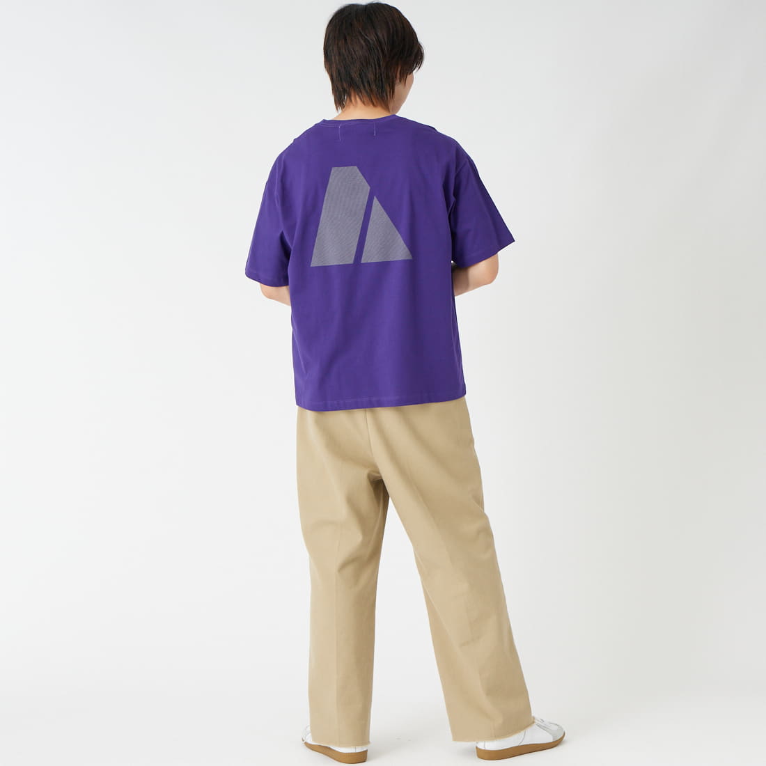 MADE IN STANDARD [メイドインスタンダード] 別注 ARMY ショートスリーブTシャツ [ARMY-TEE-JF]ﾊﾟｰﾌﾟﾙ &&モデル身長：177cm 着用サイズ：M&&