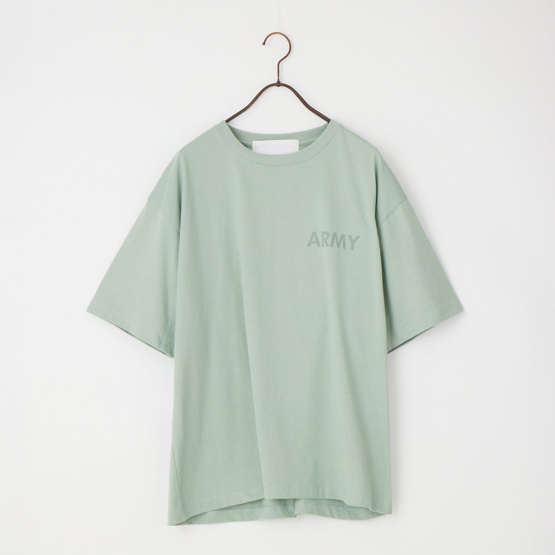 MADE IN STANDARD [メイドインスタンダード] 別注 ARMY ショートスリーブTシャツ [ARMY-TEE-JF] ｽﾓｰｷｰｸﾞﾘｰﾝ