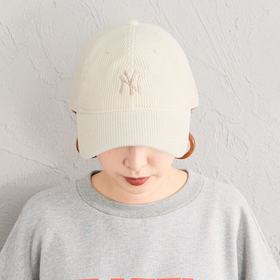NEW ERA [ニューエラ] 別注 9TWENTY コーデュロイキャップ ニューヨーク・ヤンキース [15401139-JF] IVORY