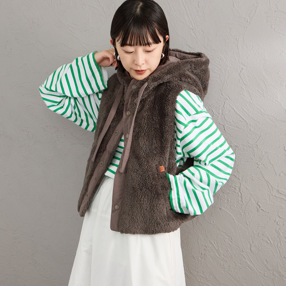 GRAY&&モデル身長：150cm 着用サイズ：F&&