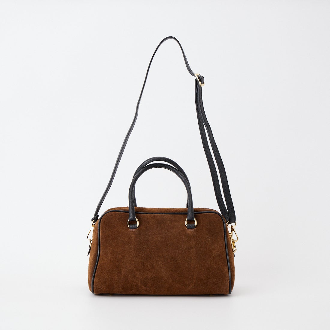 AULENTTI [オウレンティ] 別注 2WAYスエードボストンバッグ [DI-3014-SCDO-JF] BROWN