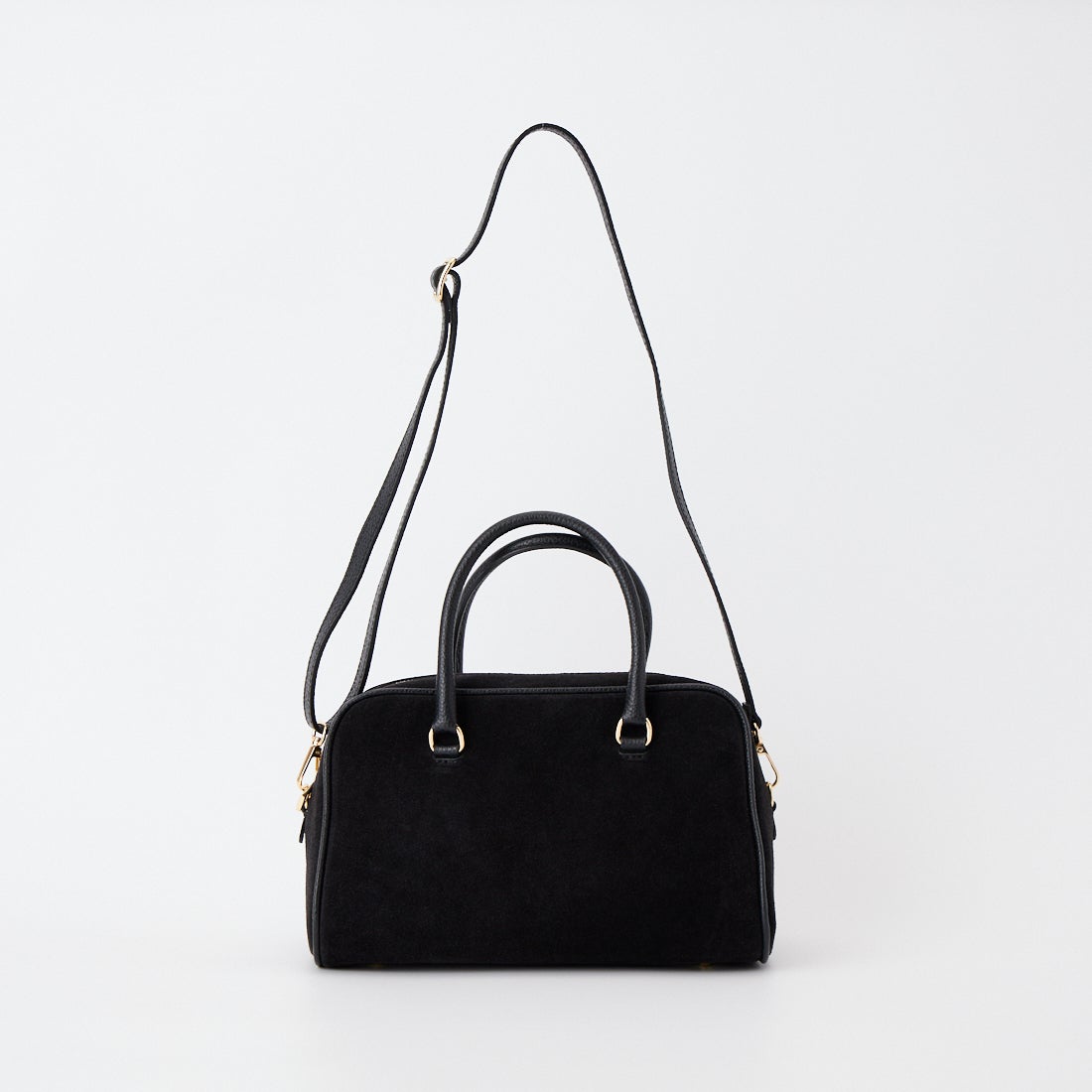 AULENTTI [オウレンティ] 別注 2WAYスエードボストンバッグ [DI-3014-SCDO-JF] BLACK